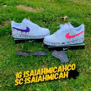 custom purple air force ones